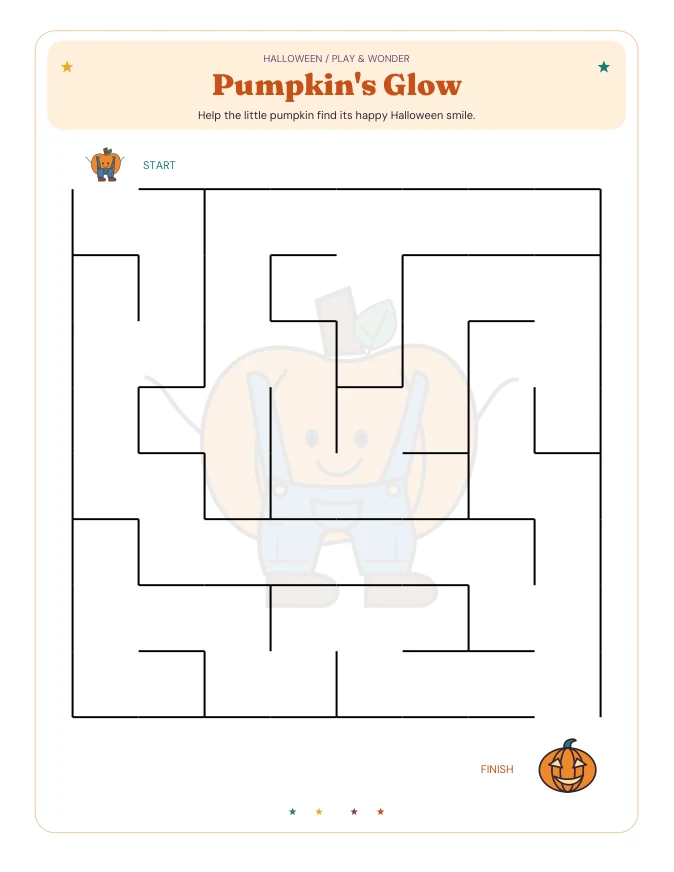 Actual PDF page from Halloween Story Mazes