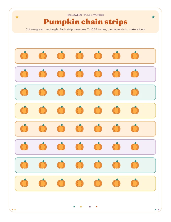 Actual PDF page from Pumpkin Paper Chain & Garland