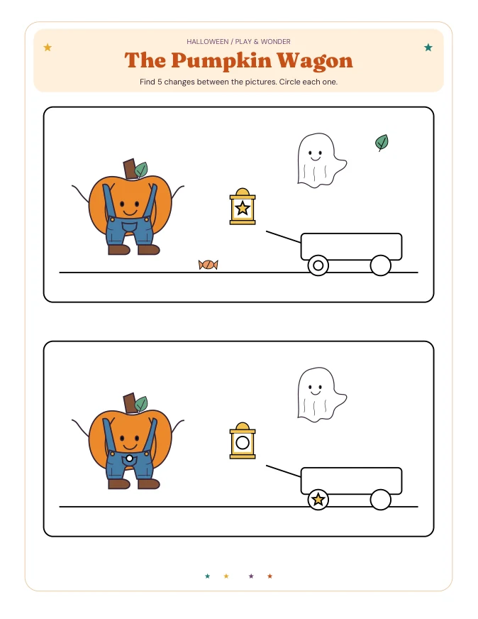 Actual PDF page from Halloween Spot the Difference